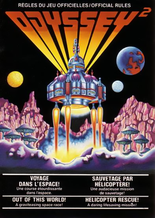 Out of This World!/Helicopter Rescue! box art for Odyssey 2